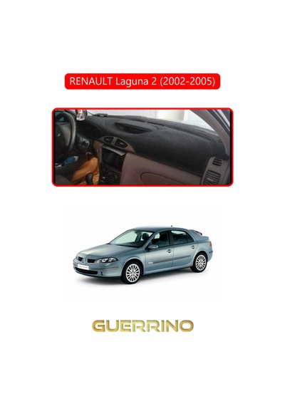 Renault Laguna 2 2002-2005 Torpido Koruma Halısı Kırmızı Kenar