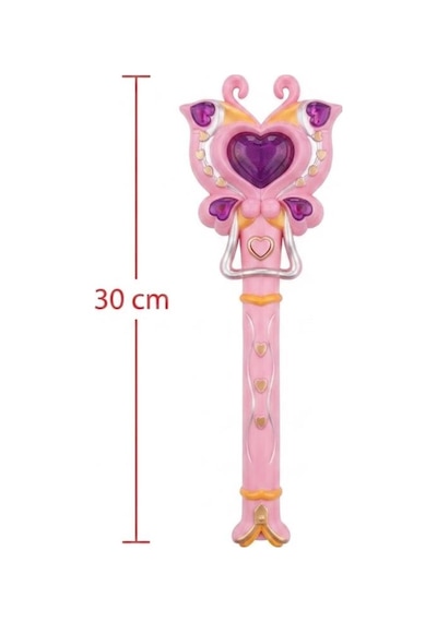 Kelebek Tasarımlı Sesli Ve Işıklı 30 Cm Boyutunda Eğlenceli Oyuncak Sihirli Değnek Pembe