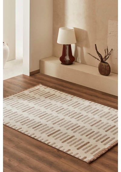 Kaşmir Halı 7/24 İskandinav Elegance Venedik Bej 120x180 CM Salon Mutfak Halısı Yolluk Kilim