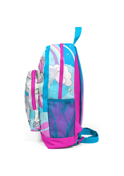Coral High Kids Mavi Neon Pembe Ünicorn Desenli Dört Bölmeli Okul Sırt Çantası 23711