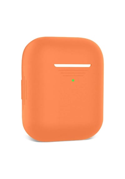 Wozlo Apple Uyumlu AirPods 1. Ve 2. Nesil Silikon Koruma Kılıfı - Silikon Koruyucu Kılıf - Turuncu
