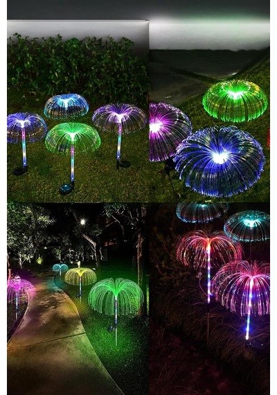 Lexroo Avatar Denizanası Solar Bahçe Lambası Rgb Renk Değiştiren Güneş Enerjili Led Dekoratif Çim Diğer