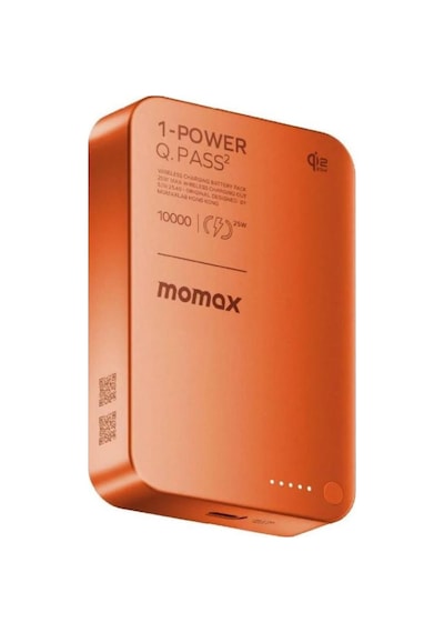 1-power S.pass2 10000mah Qi2 Magnetic Wireless Powerbank Turuncu