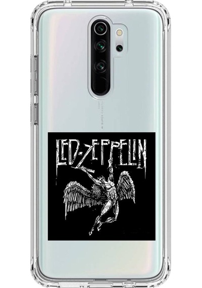 Xiaomi Redmi Note 8 Pro Uyumlu Şeffaf Kılıf Led Zeppelin Tasarımlı