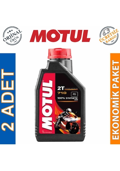 Motul 710 2t 1 L 2 Zamanlı Tam Sentetik Motosiklet Yağı (2 Adet)