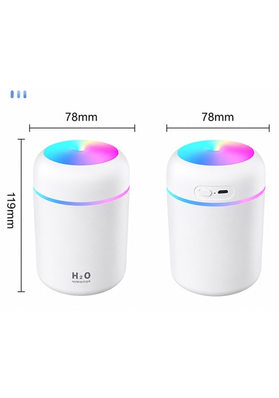 Araç İçi Mini Hava Nemlendirici Usb Ultrasonik Aroma Difüzörü Rgb Led Işıklı Sessiz Çalışma Bardak Tutuculu Tasarım