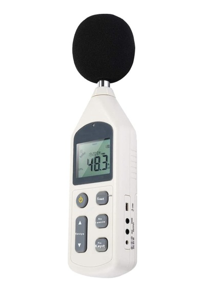 Ses Seviyesi Ölçer, Mini Dijital Ses Seviyesi Desibel Ölçer Test Cihazı Gm1356 30-130dba Lcd A/c Hızlı/yavaş Db Ekran Usb