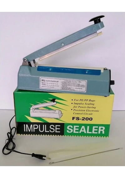 20cm Metal Gövde Poşet Ağzı Yapıştırma Kapatma Makinası Fs-200