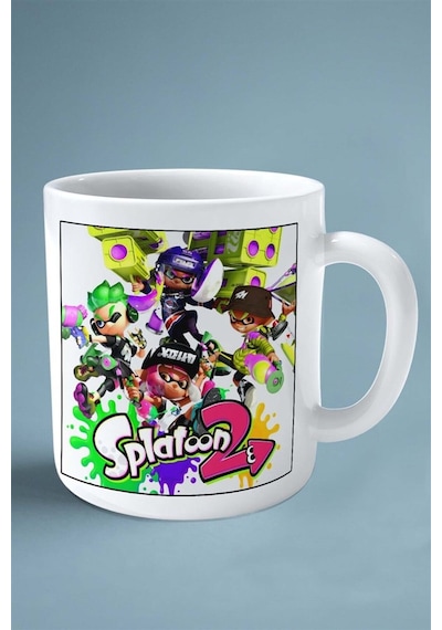 Splatoon Oyun Baskılı Kupa Bardak Çift Taraflı Baskı Kişiye Özel Model 2 Çok Renkli