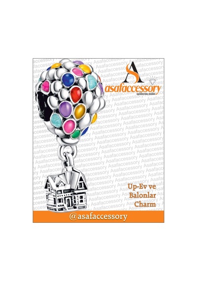 Yukarı Bak Up Ev Charm Asafaccessory Pembe