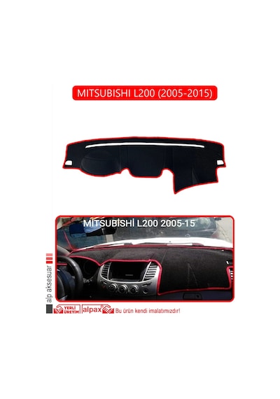 Mıtsubıshı L200 2005-2015torpido Koruma Halısı Kırmızı Kenar