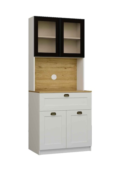 Midoser Nero Solo Kahve Köşesi Alüminyum Çerçeveli Cam Kapaklı Led Aydınlatmalı 190 X 80 Cm Beyaz