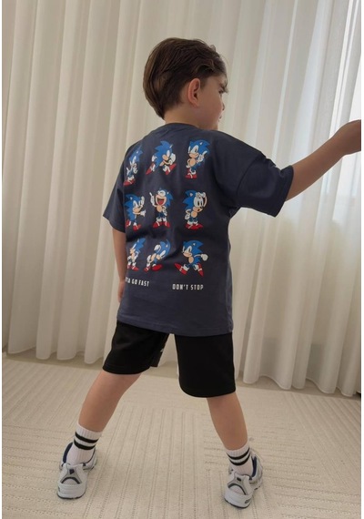 Cg Kids Sonic Erkek Çocuk Tshirt & Şort Alt Üst Takım Süper Kalite Sırt Baskı Detay Laci Vert Cg Kids Sonic Erkek Çocuk Tshirt & Şort Alt Üst Takım Süper Kalite Sırt Baskı Detay Laci Vert