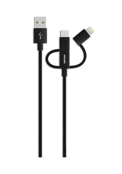 Philips Uyumlu Dlc2608Bk Lightning & Usb C - Örme Şarj & Data Kablosu