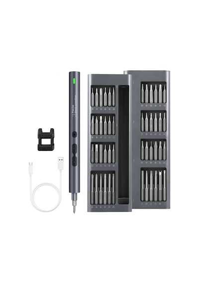 Mini Şarjlı Tornavida 51'i 1 Arada Kablosuz Hassas Tornavida Seti 48 Uçlu Usb Şarjlı Küçük Elektrikli Tornavida