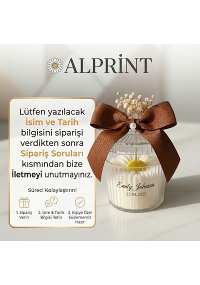 Kişiye Özel İsimli Cam Şişe Badem Şekeri Şık Nikah & Nişan Hediyeliği 25 Adet