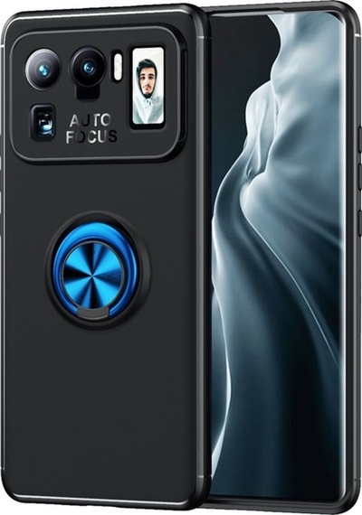Xiaomi Mi 11 Ultra Kılıf Zore Ravel Silikon Kapak Siyah-Mavi