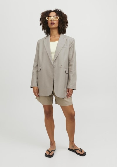 Jack & Jones Kadın Keten Kruvaze Ceket - Mary 12250039 Fungi Bej