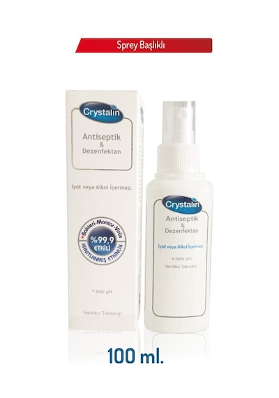 Crystalin Antiseptik&Dezenfektan 100 Ml (Fabrika Satış Mağazası)