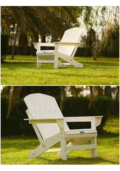 Mandu Adirondack Ahşap Bahçe Sandalyesi Beyaz (551457121) Beyaz