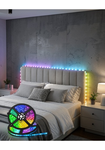 Şerit Led 5 Metre Kumandalı Xucz5mşeritled-8 Çok Renkli