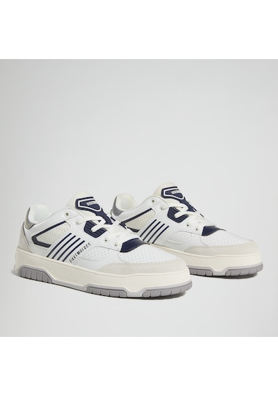 Sneaker Günlük Erkek 27113/cp B Bkku Bikkembergs 64029996 Suede White/leather Navy Suede White/leather Navy