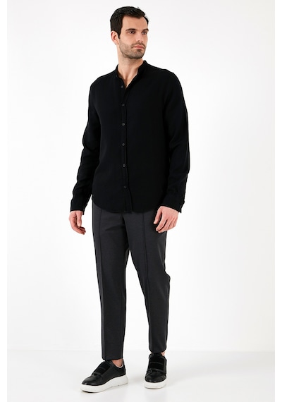 Buratti Pamuklu Regular Fit Hakim Yaka Erkek Gömlek Cf25S127702 Siyah