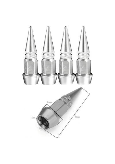 Alüminyum Sivri Sibop Kapağı 4'lü Gri Sibob Kapağı 45mm