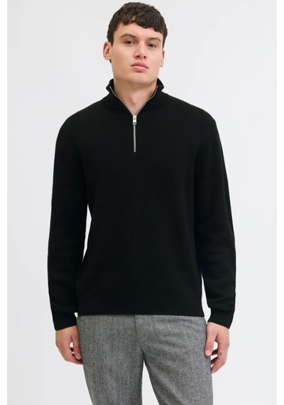 Jack & Jones Jprblamılano Stıtch Erkek Siyah Sweatshırt Siyah