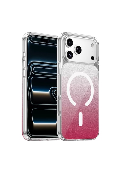 Onegif Apple İphone 17 Pro Max Sora Simli Magsafe Kapak - Kırmızı
