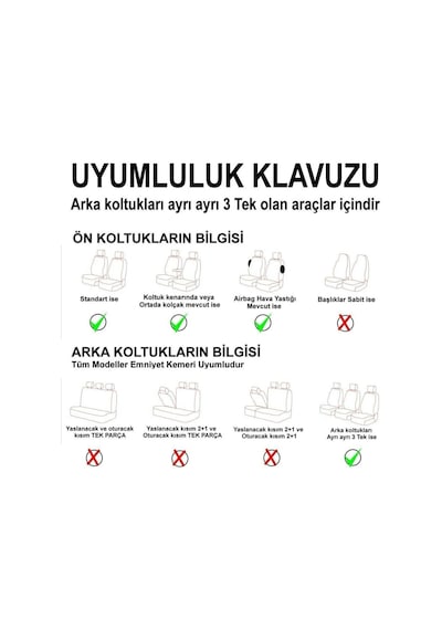 Opel Combo 3 Tekli Lüx Deri Oto Koltuk Kılıfı Ön Arka Takım Safir Siyah Kırmızı