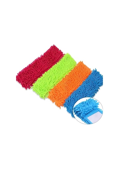 Kyrotech Makarna Mop Mikrofiber Paspas Yedeği, Evrensel Uyumlu Temizlik Başlığı, Döner Moplar İ Çok Renkli