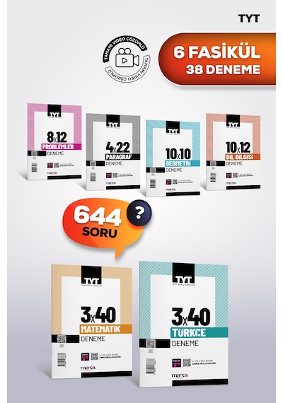 Tyt 2027 Türkçe - Matematik Branş Deneme Seti 6 Fasikül 38 Deneme