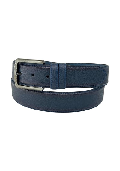 Süzer Deri Lacivert Suni Deri 4 Cm. Genişlik Damar Desenli Model Klasik Erkek Kemer // 7400-47 Lacivert