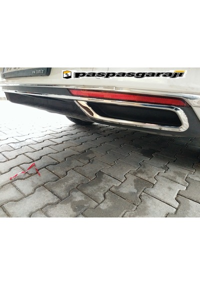 Vw Passat B8.5 Krom Egzoz Görünümü Difüzör Çıtası 3 Parça 2019 ve N11.3969