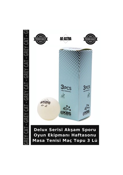Delux Serisi Akşam Sporu Oyun Ekipmanı Haftasonu Masa Tenisi Maç Topu 3 Lü