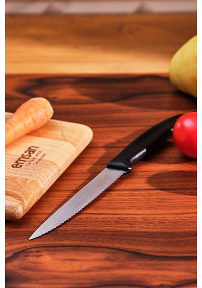 Emsan Nix Tırtıklı Soyma Bıçağı 24 Cm Siyah