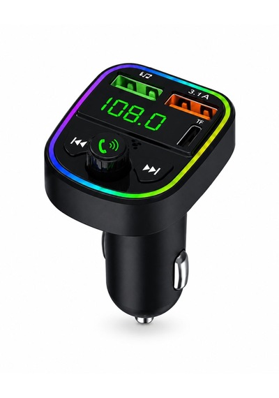 Kablosuz Araç Mp3 Çalar Fm Transmitter Type-c Girişi Ve Çift Usb Şarj Portu