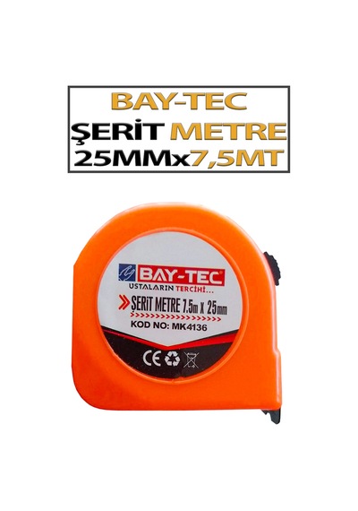 Bay-tec Şerit Metre 25 Mm X 7,5 M Mk 4136 50