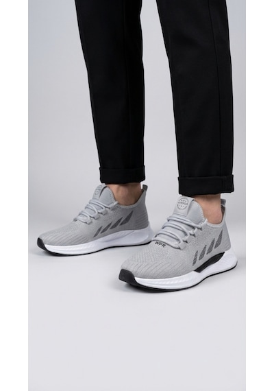 Wipper Ultra Hafif Triko Sneaker - Nefes Alan Ortopedik Poli Taban Unisex Yazlık Spor Ayakkabı Gri