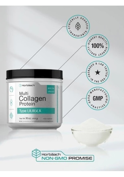 Multi Collagen Protein Types I, Iı, Iıı, V And X 454 Gr.