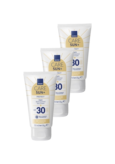 Avon Sun+ Protect Yüz İçin Parlaklık Kontrolü Güneş Kremi SPF30 3 x 50 ML