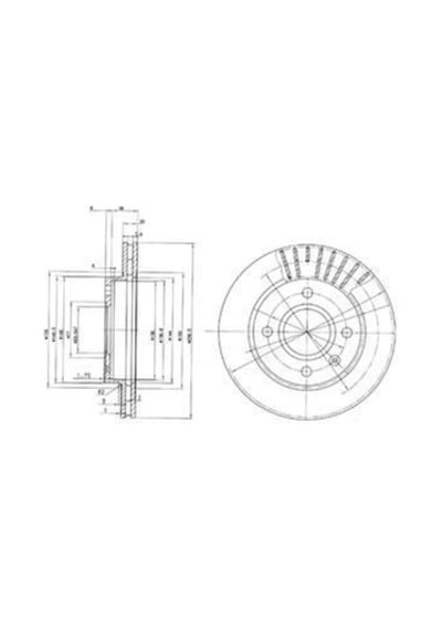 DELPHI BG2440 FREN DİSKİ ÖN FIESTA III 89- FIESTA IV 95- KA 96- E