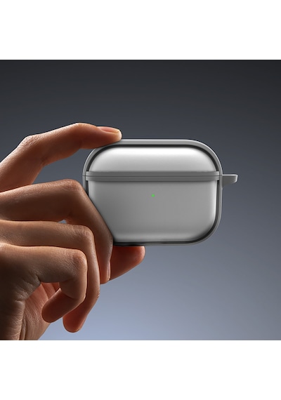 Apple Uyumlu AirPods Pro 3 Kılıf Benks Mist Protective Sert Pürüzsüz Kılıf Gri Gri