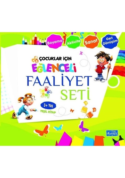 Çocuklar İçin Eğlenceli Faaliyet Seti Yeşil Kitap 3 Yaş Üzeri- Parıltı Yayınları