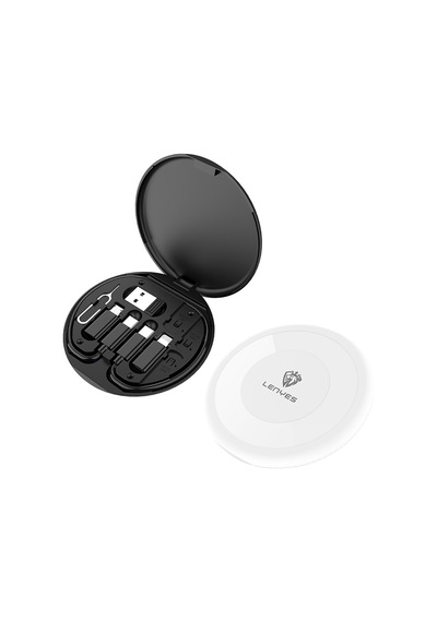 Lenyes Lb601 6in1 Type-c To Type-c Kablolu 60w Çevirici Adaptör Seti Standlı Saklama Kutusu Siyah