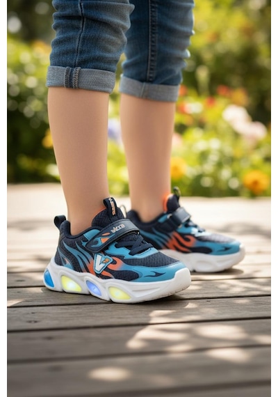 Vicco Coin Erkek Çocuk Okul Öncesi Işıklı Rahat Sneaker Lacivert