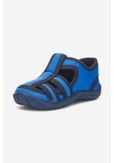 Günlük Unisex Çocuk Sandalet Esnek Kaymaz Taban Keten Cırtlı Yazlık Ev Okul Kreş Ayakkabı 143 Laci-saks