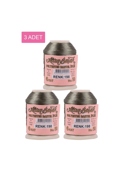 3 Adet Altınbaşak Oya Ve Dantel İpi 20 Gr - Royaleks - No: 198