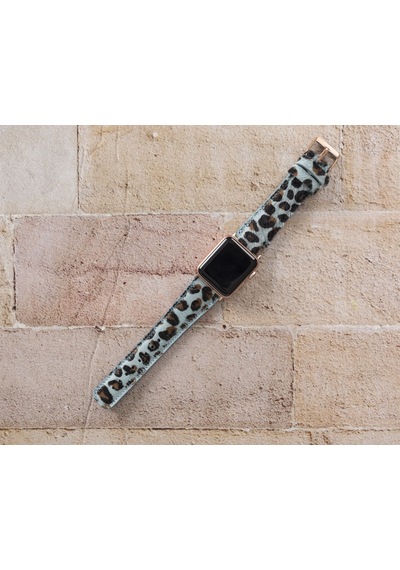 Apple Watch Uyumlu Deri Kordon 42-44-45mm Leopar Leo56n